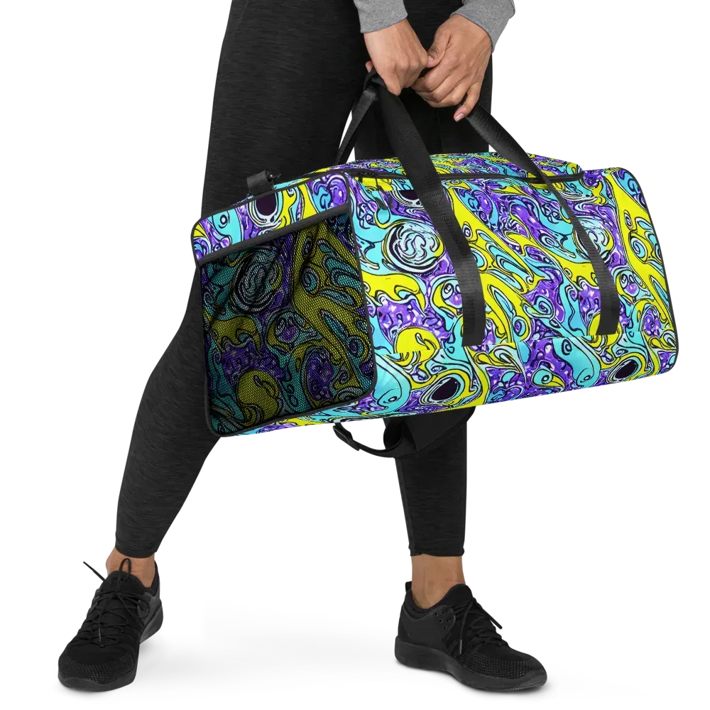 Aqua Acid on Duffle Bag — Right Front
