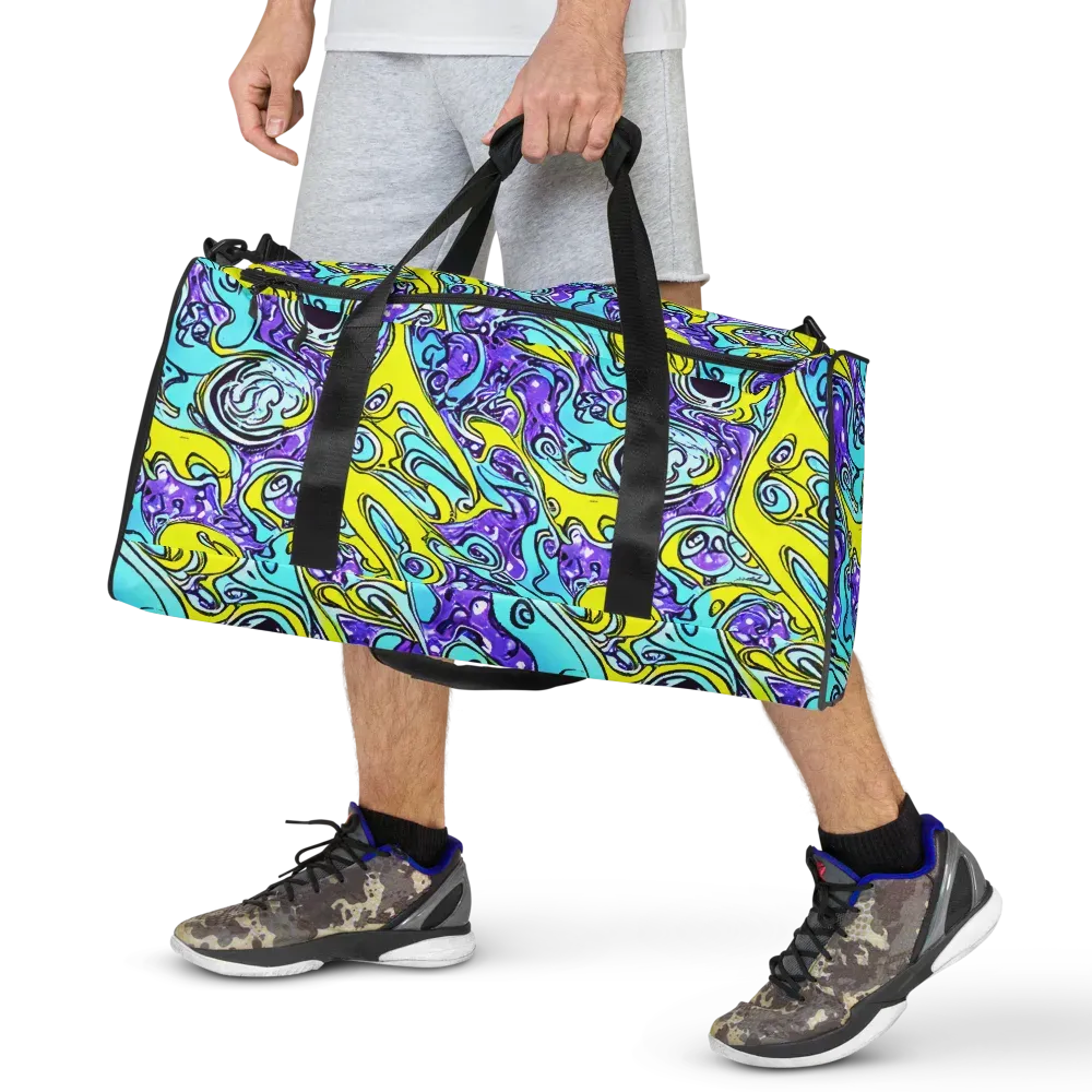 Aqua Acid on Duffle Bag — Front
