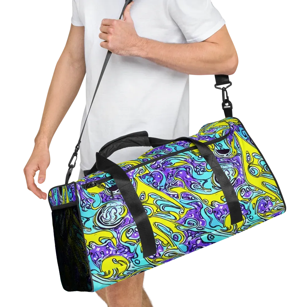 Aqua Acid on Duffle Bag — Right Front