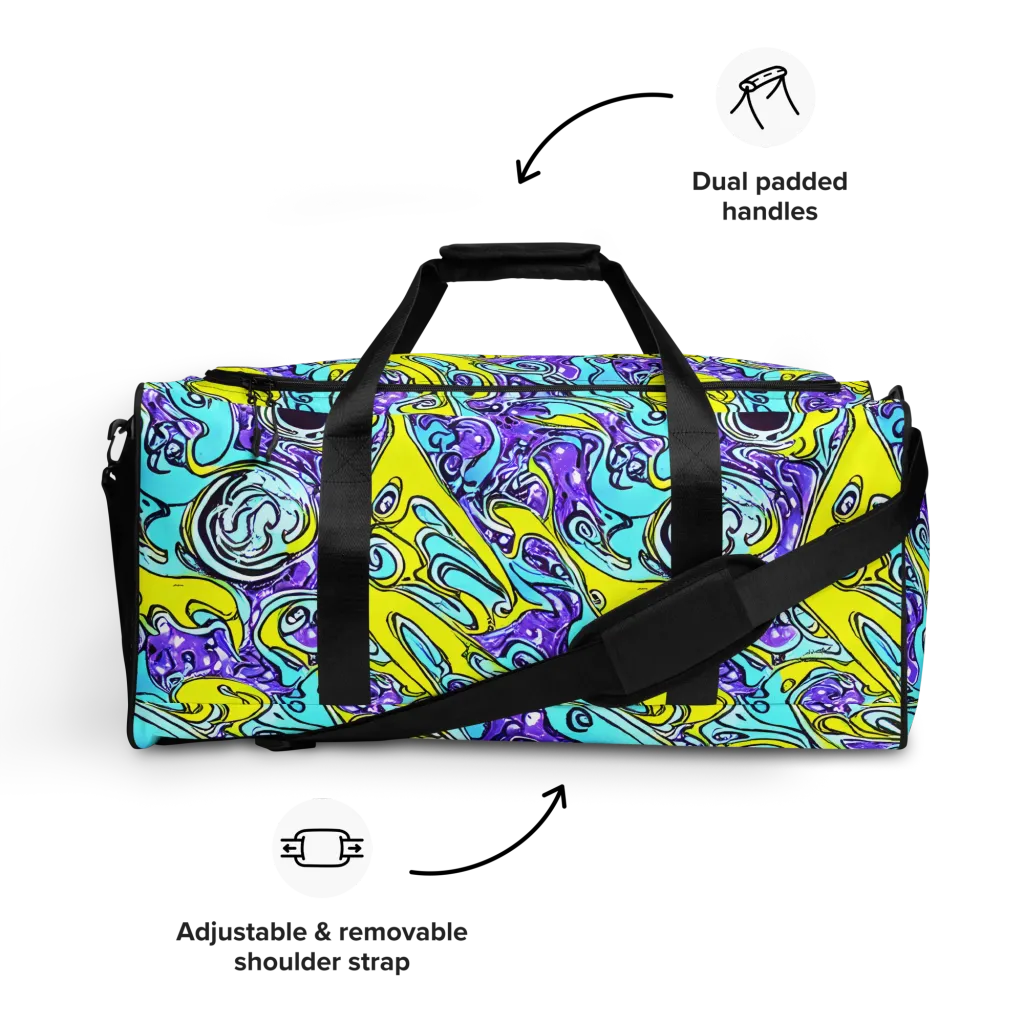 Aqua Acid on Duffle Bag — Front