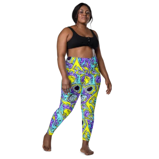 Aqua Acid on a Leggings with Pockets