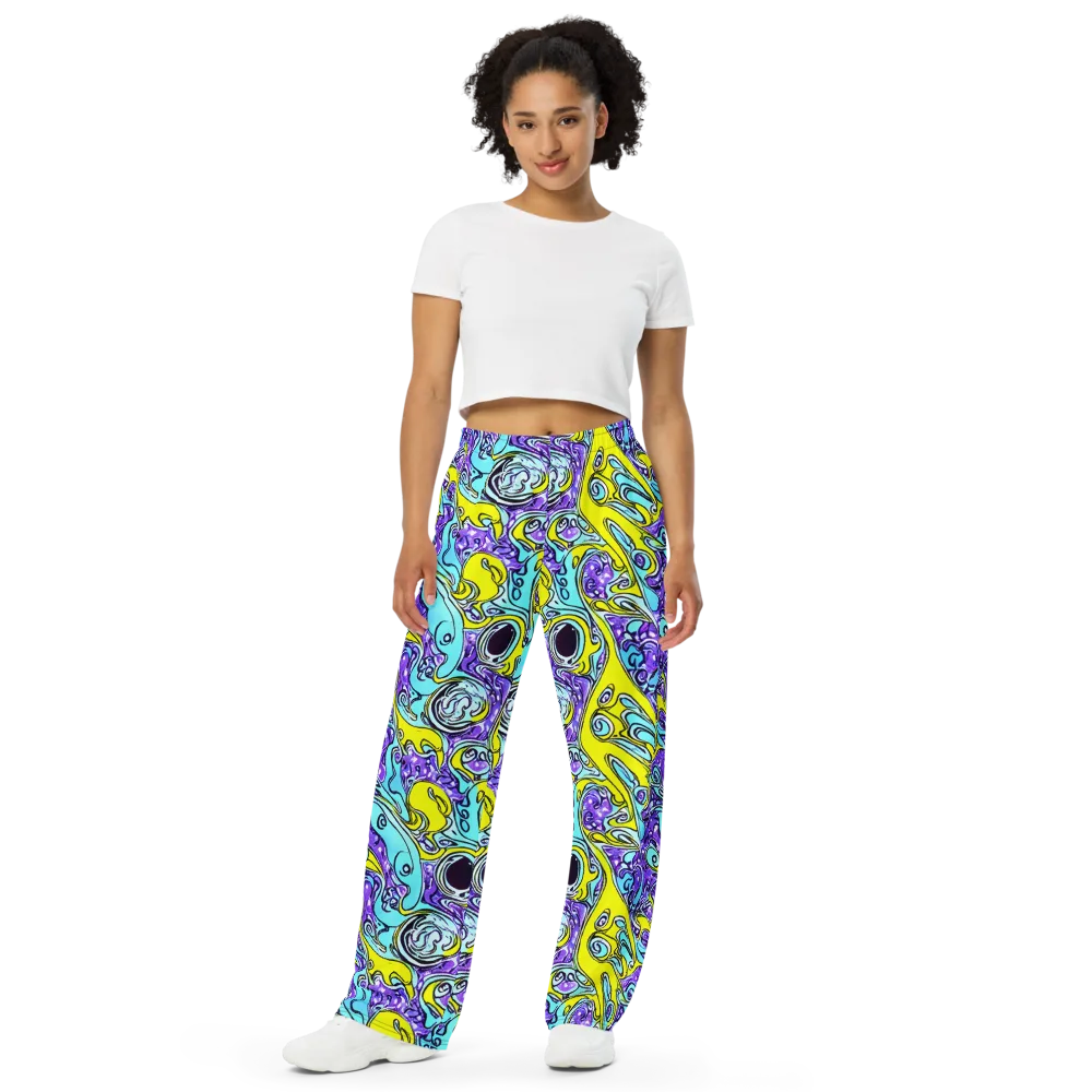 Aqua Acid on Wide-Leg Pants — Front