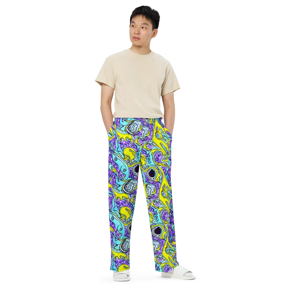 Aqua Acid on Wide-Leg Pants — Front