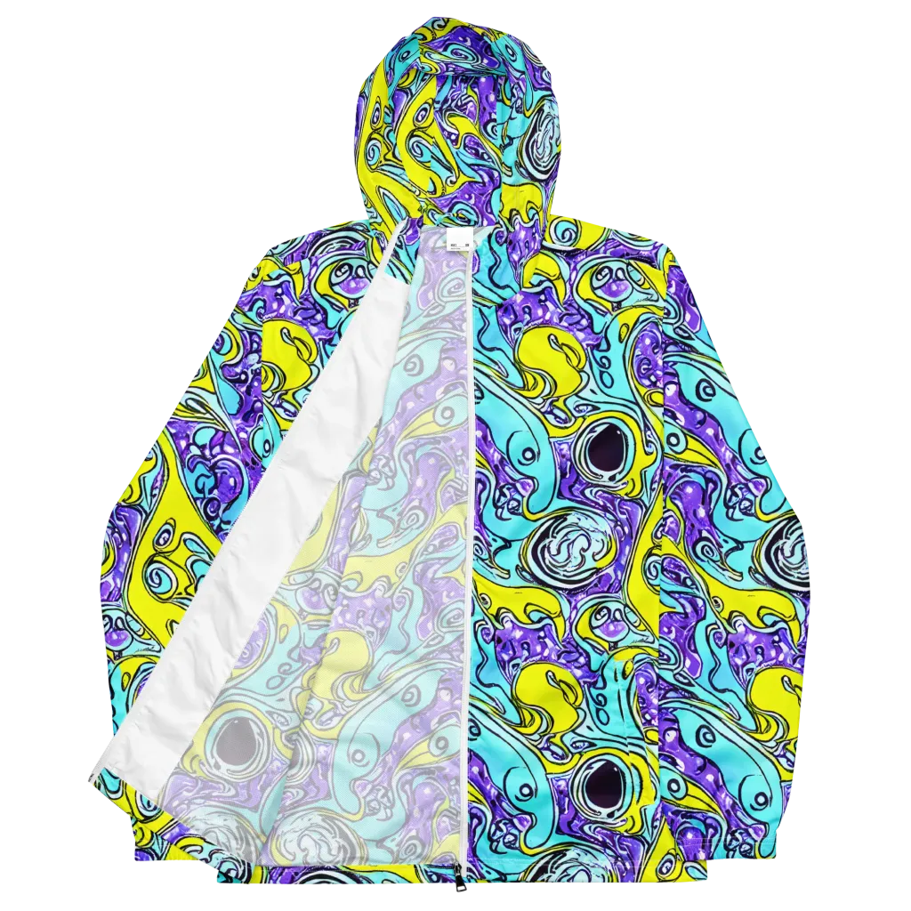Aqua Acid on Men's Windbreaker — Front