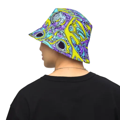 Aqua Acid on a Reversible Bucket Hat