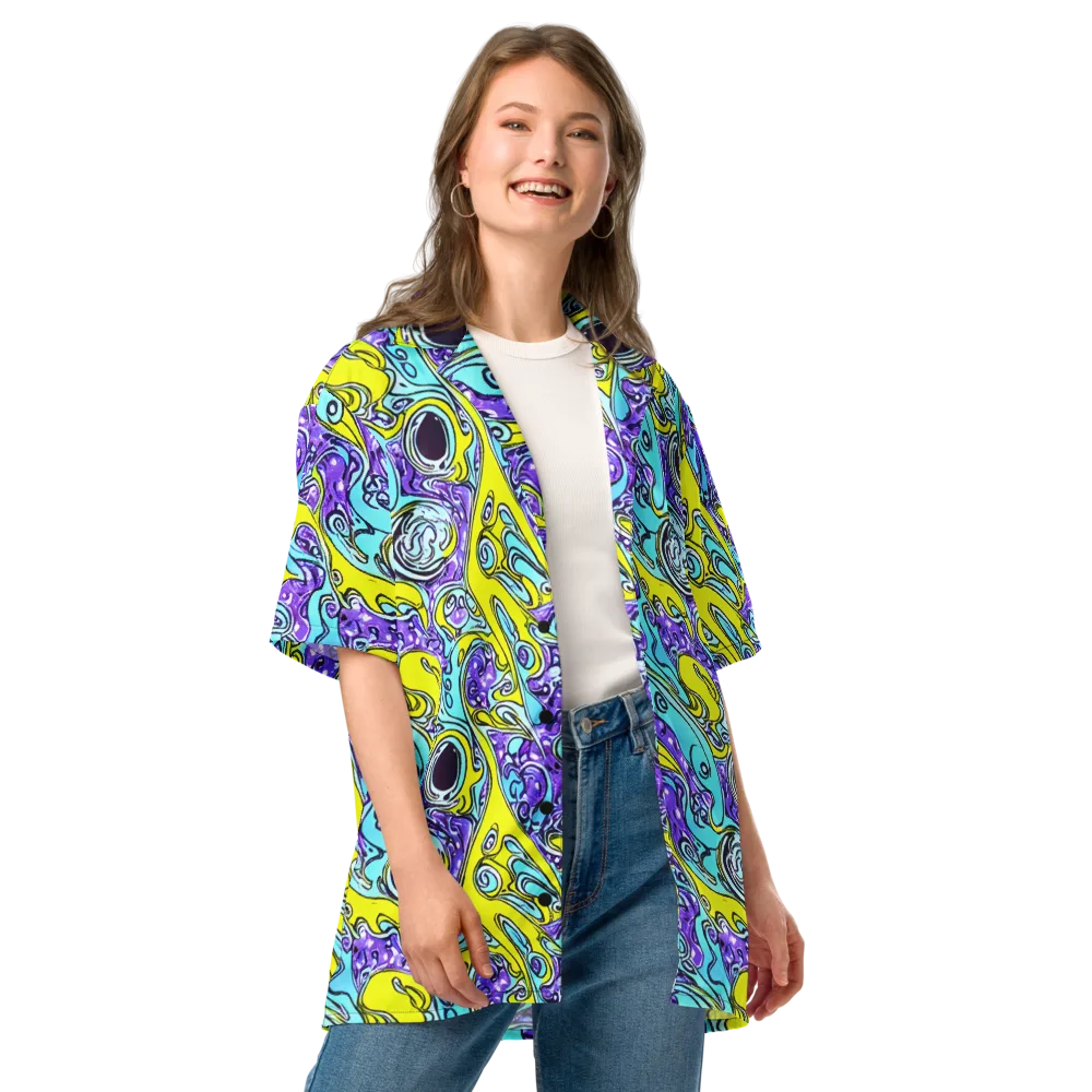 Aqua Acid on Button Shirt — Front