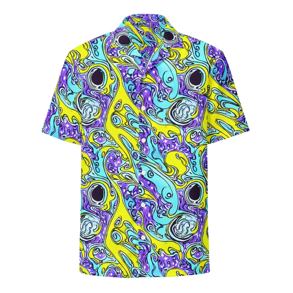 Aqua Acid on Button Shirt — Front