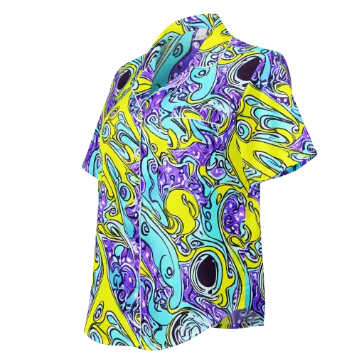 Aqua Acid on a Women's Short Sleeve Pajama Top