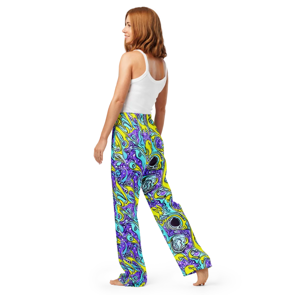 Aqua Acid on Women's Pajama Pants — Back