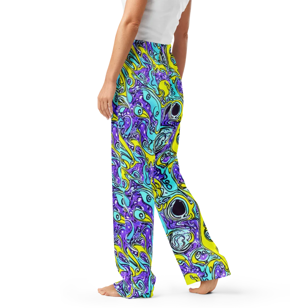 Aqua Acid on Women's Pajama Pants — Left