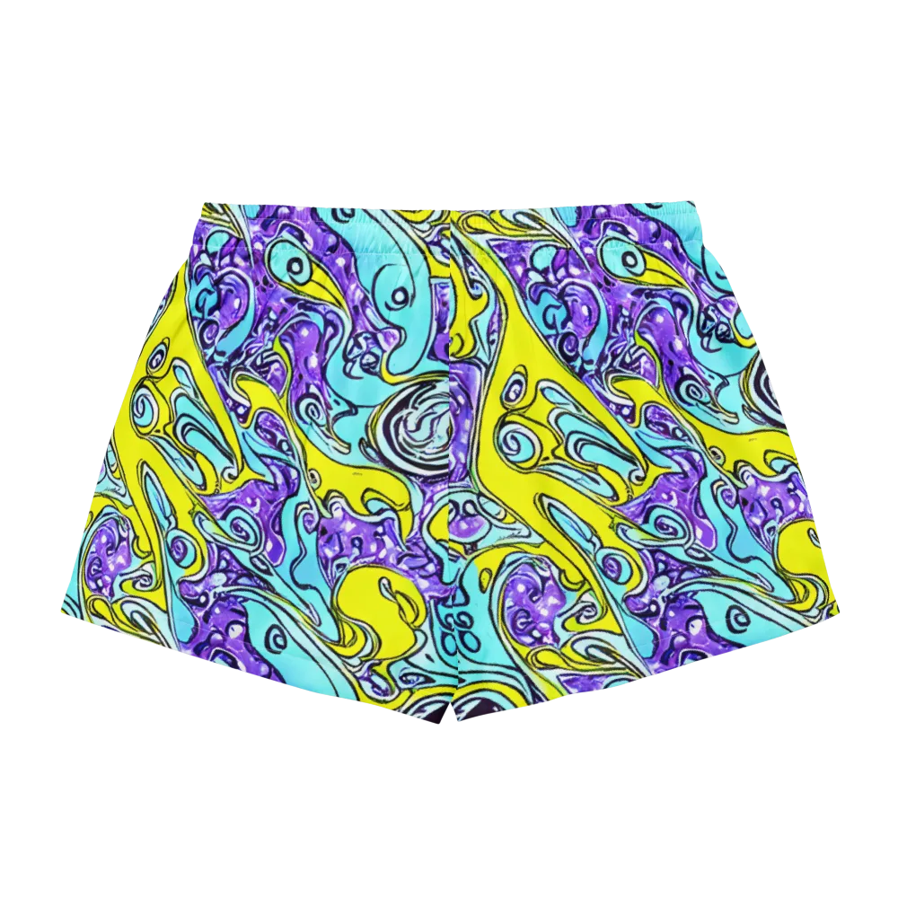 Aqua Acid on Women's Pajama Shorts — Back