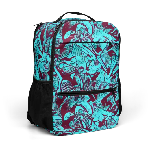 Burgundy Tropics on a Utility Backpack