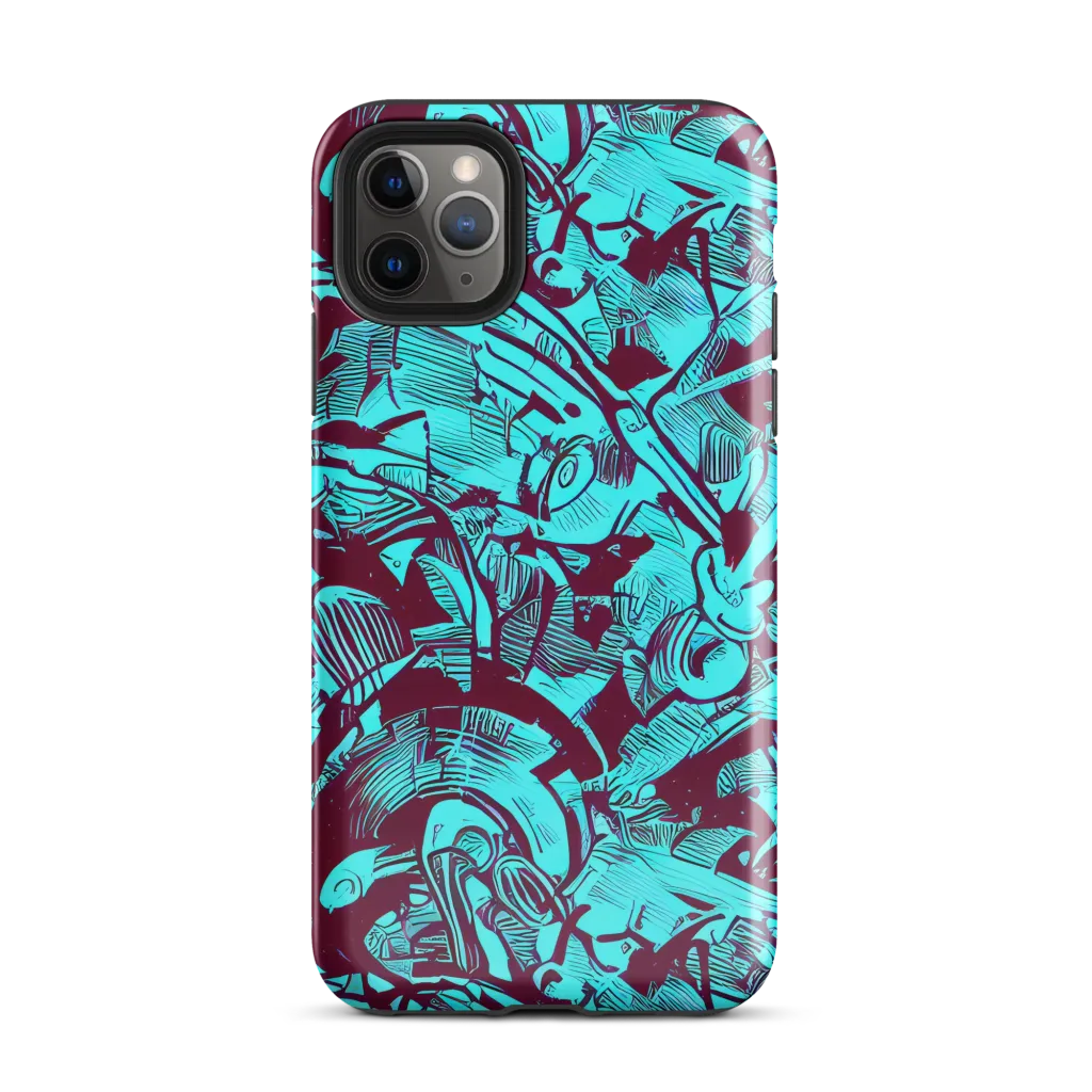 Burgundy Tropics on Tough Case for iPhone® — Front