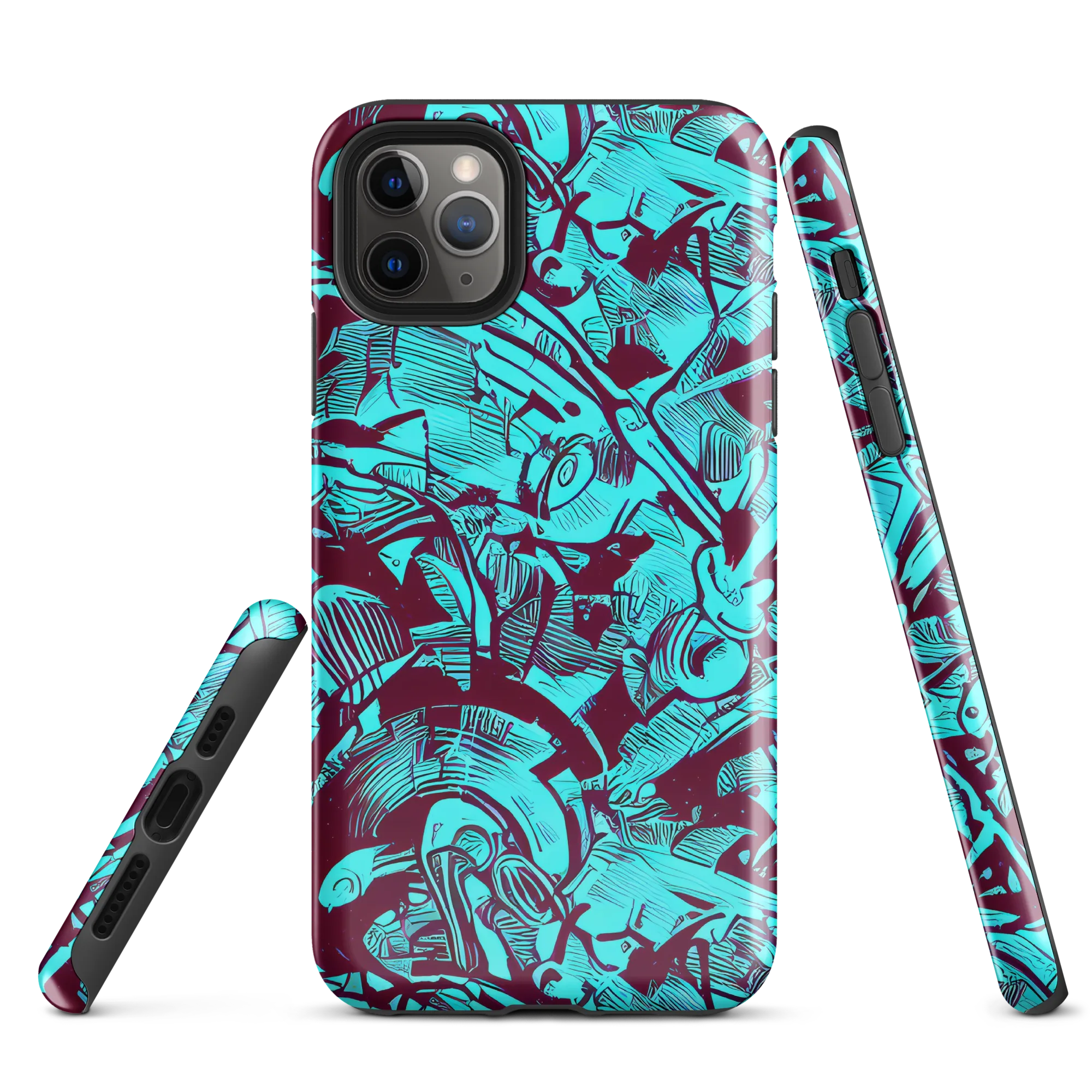 Burgundy Tropics on Tough Case for iPhone® — Front