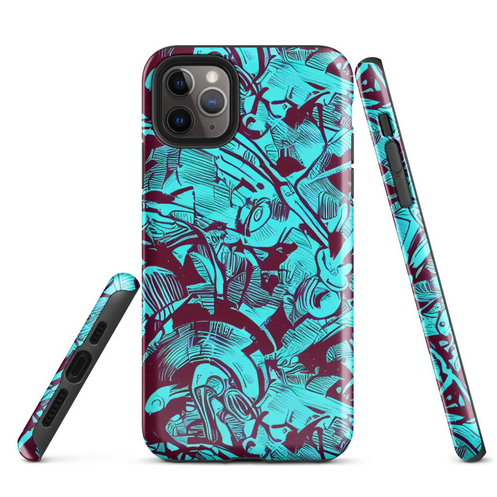 Burgundy Tropics on Tough Case for iPhone® — Front