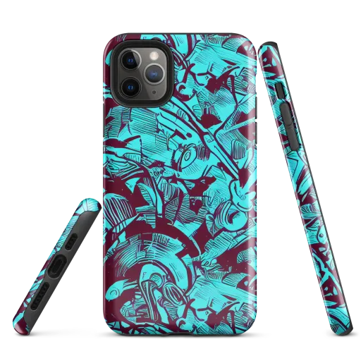 Burgundy Tropics on a Tough Case for iPhone®