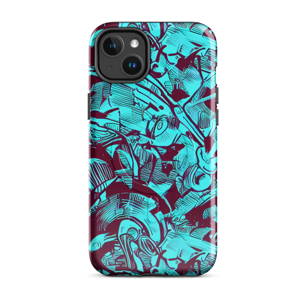 Burgundy Tropics on MagSafe Tough Case for iPhone® — Front