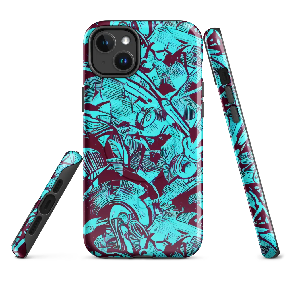 Burgundy Tropics on MagSafe Tough Case for iPhone® — Front
