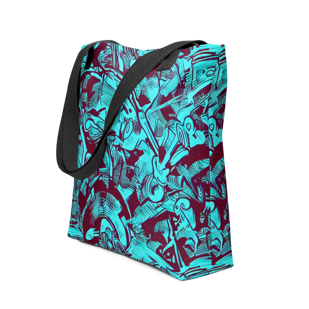 Burgundy Tropics on Tote Bag — Front