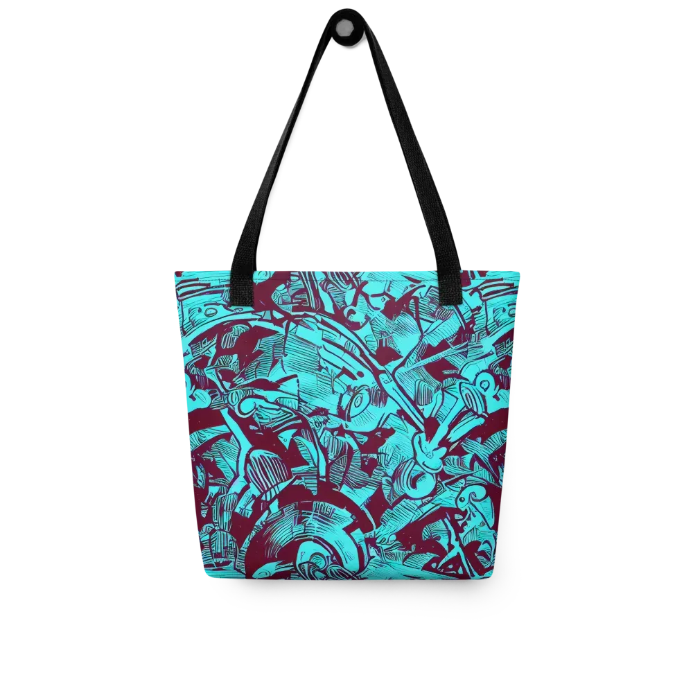 Burgundy Tropics on Tote Bag — Front