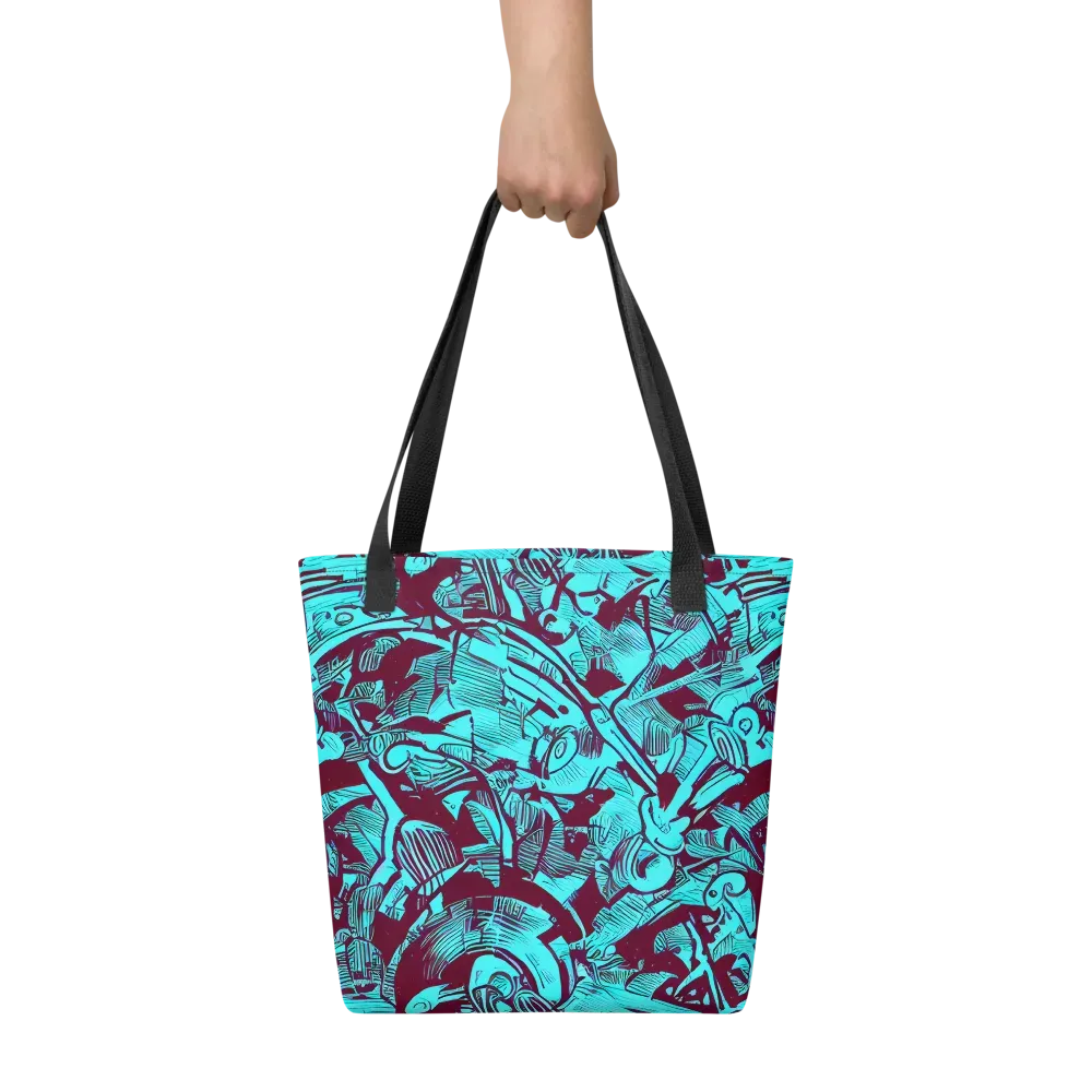 Burgundy Tropics on Tote Bag — Front