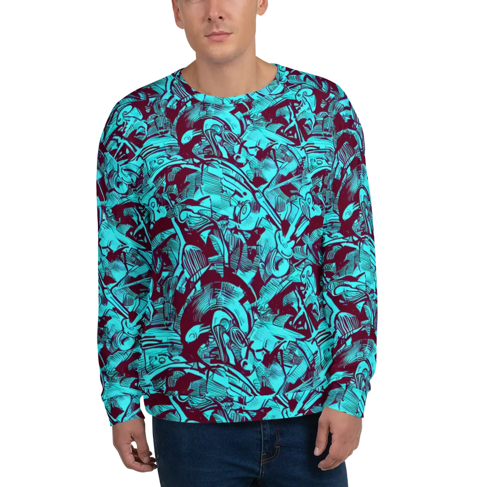 Burgundy Tropics on Sweatshirt — Front