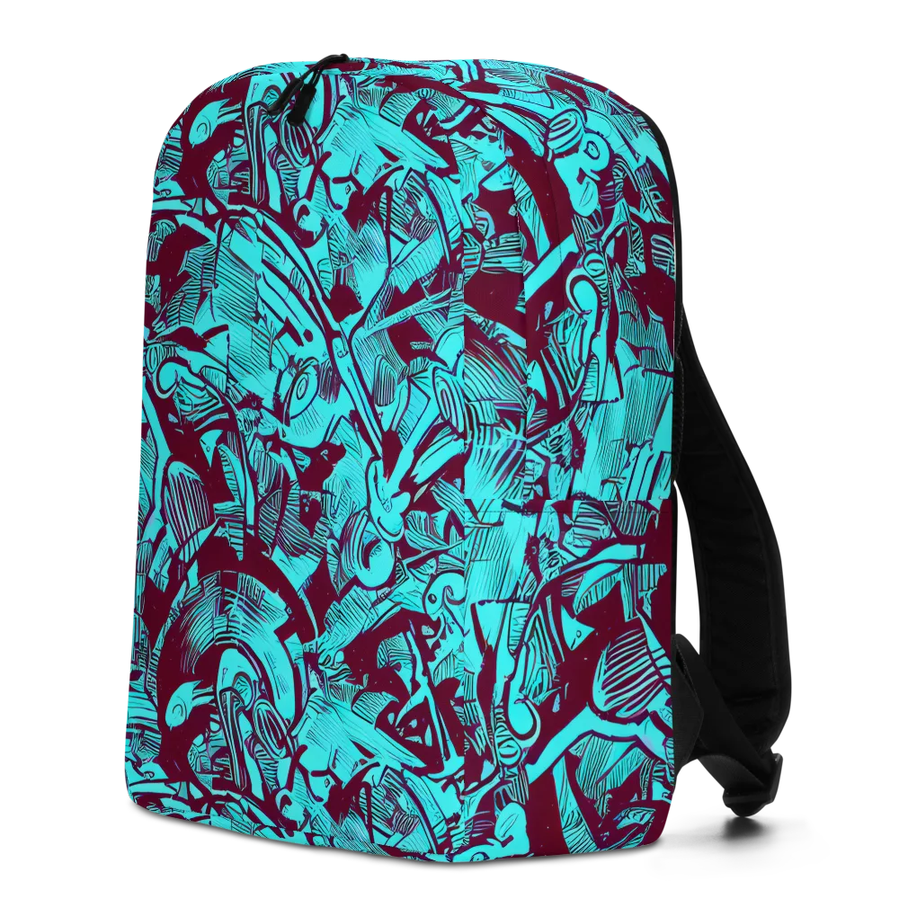 Burgundy Tropics on Minimalist Backpack — Left