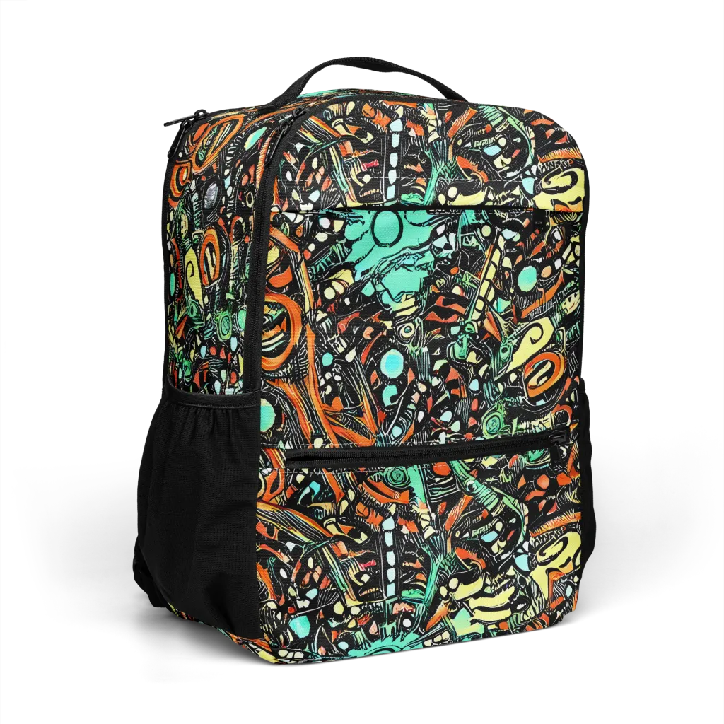 Neon Rumble on Utility Backpack — Right Front