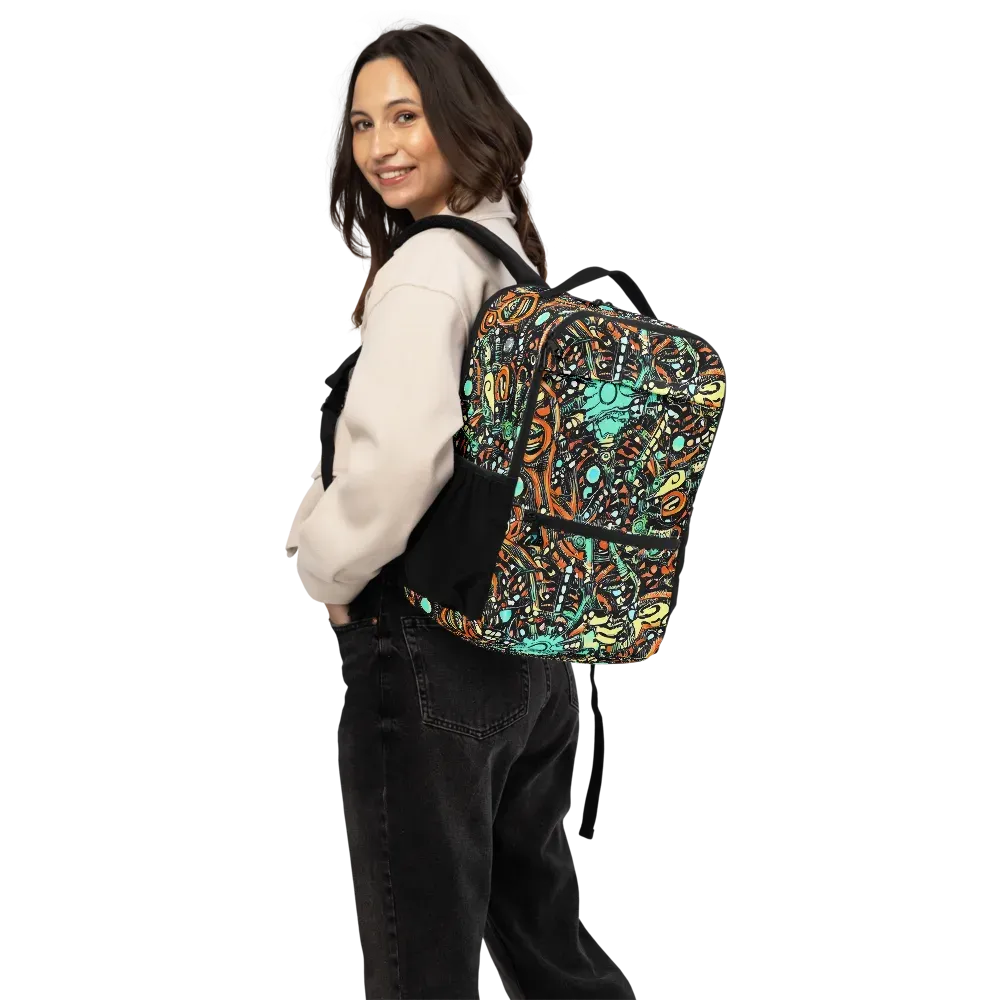 Neon Rumble on Utility Backpack — Back