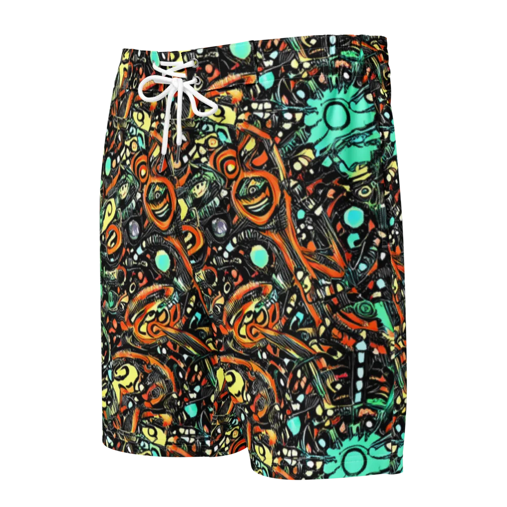 Neon Rumble on Men's Board Shorts — Front