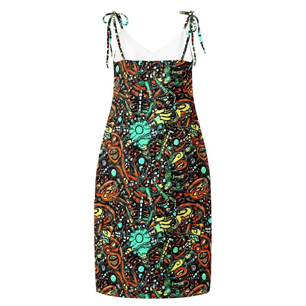 Neon Rumble on Slip Dress — Back