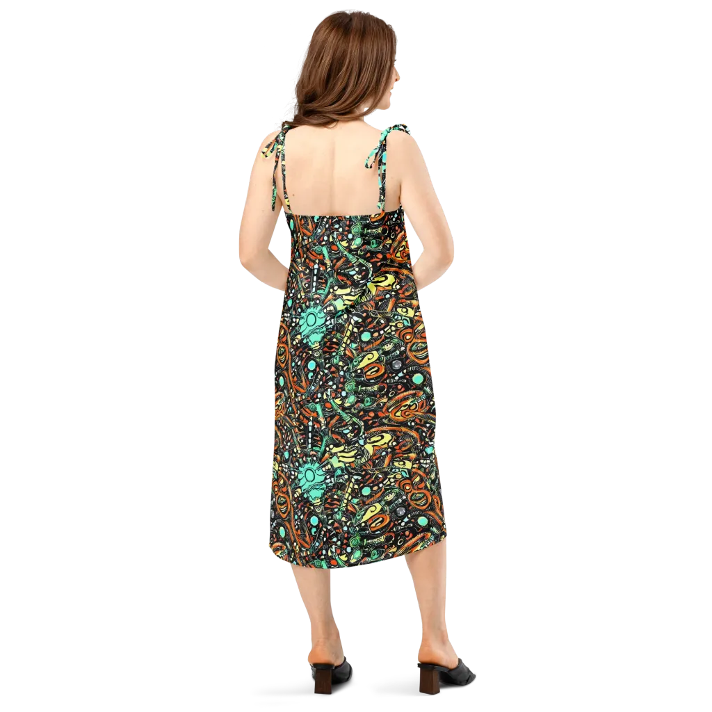 Neon Rumble on Slip Dress — Back