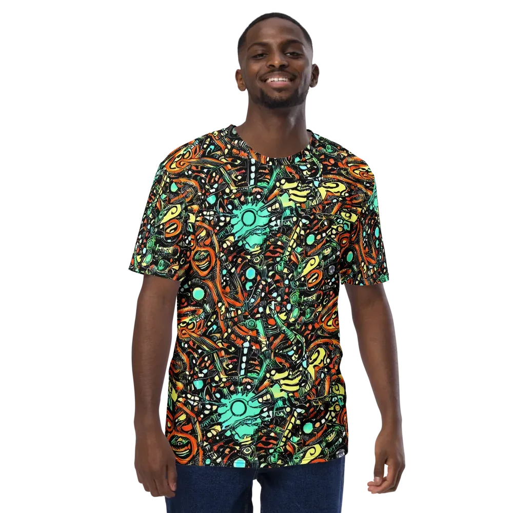 Neon Rumble on Men's Crew Neck T-Shirt — Front