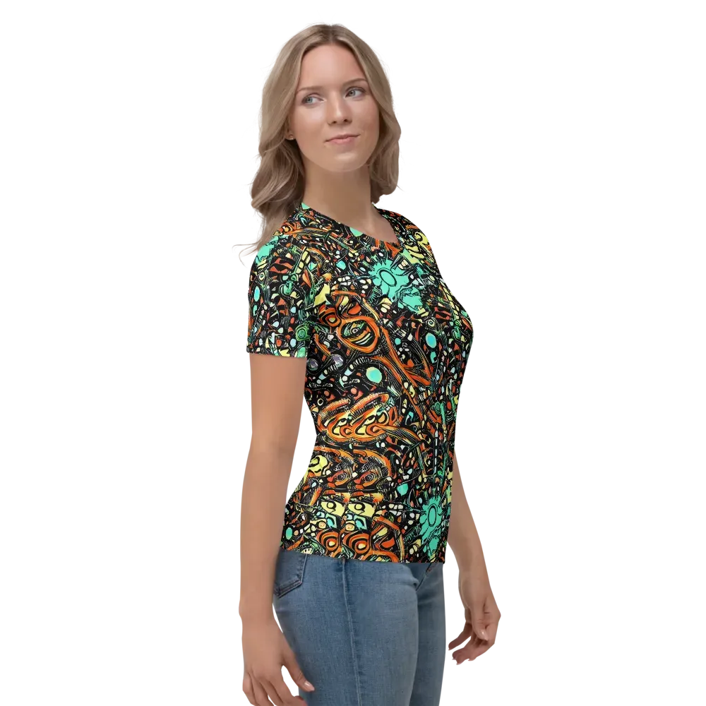 Neon Rumble on Women's Crew Neck T-Shirt — Right