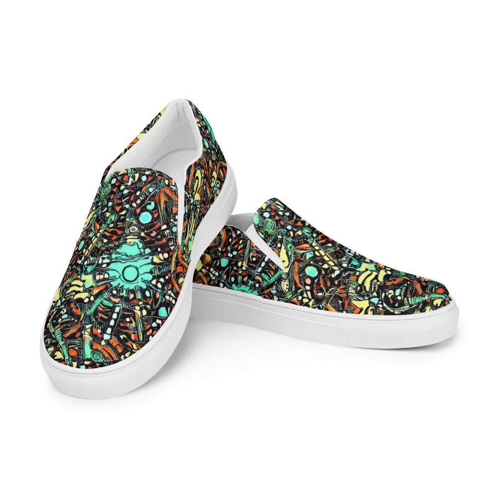 Neon Rumble on Women's Slip-On Canvas Shoes — Left Front