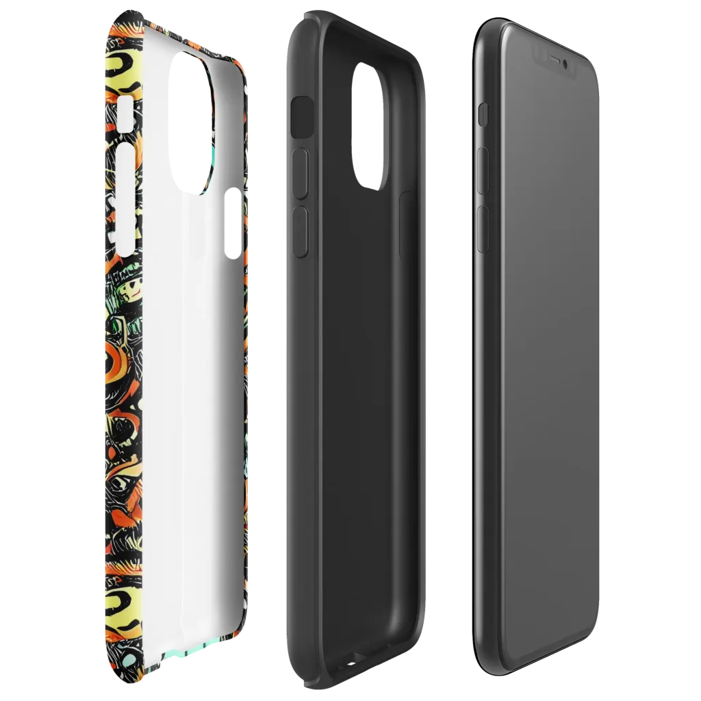 Neon Rumble on Tough Case for iPhone® — Right