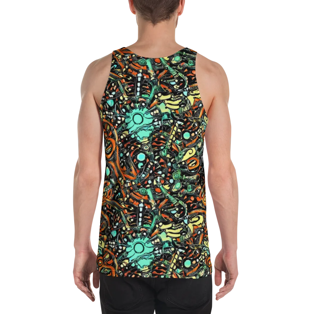 Neon Rumble on Men's Tank Top — Back