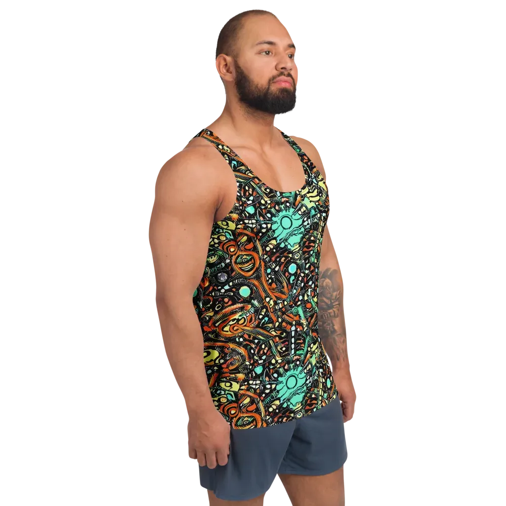 Neon Rumble on Men's Tank Top — Right Front