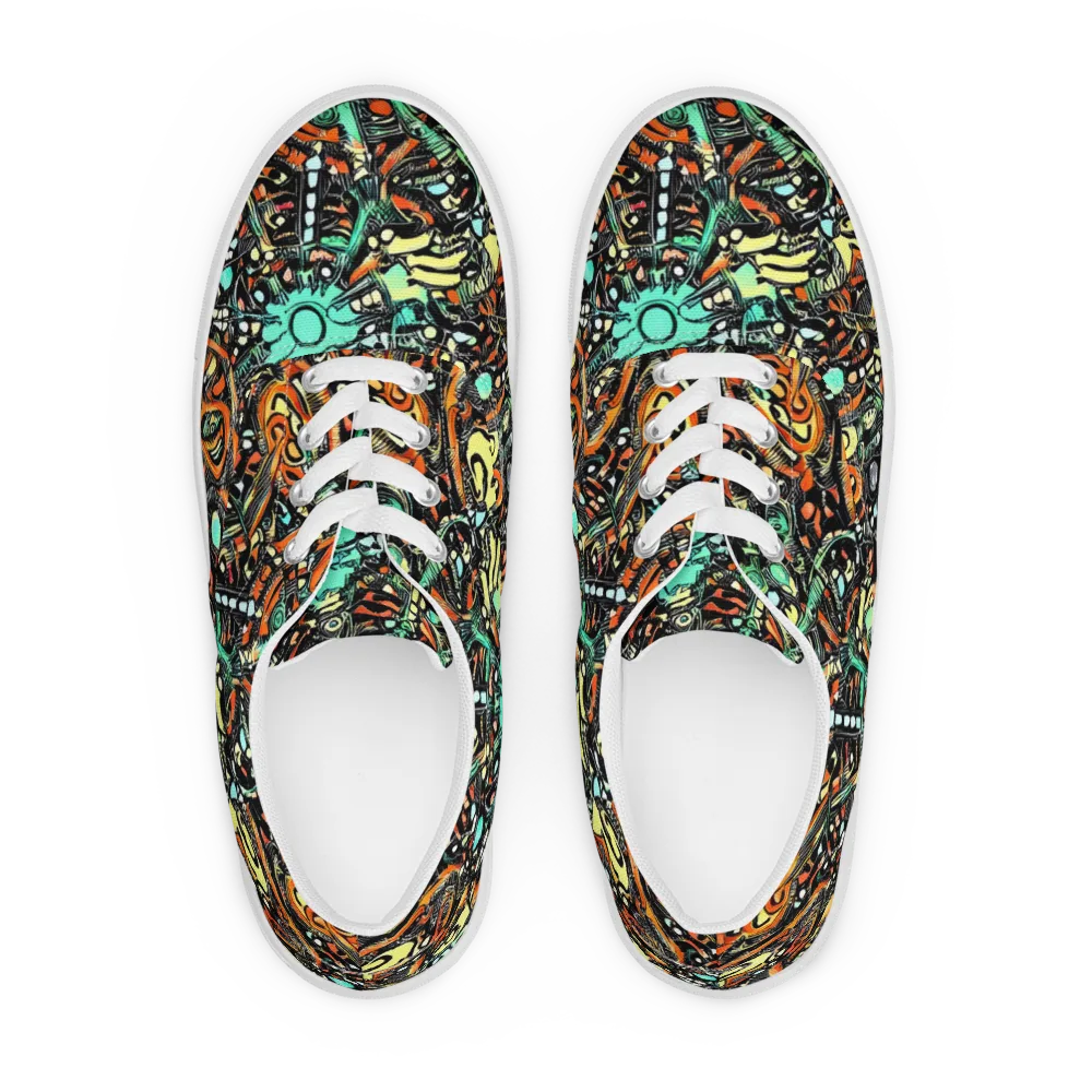 Neon Rumble on Men's Lace-Up Canvas Shoes — Front
