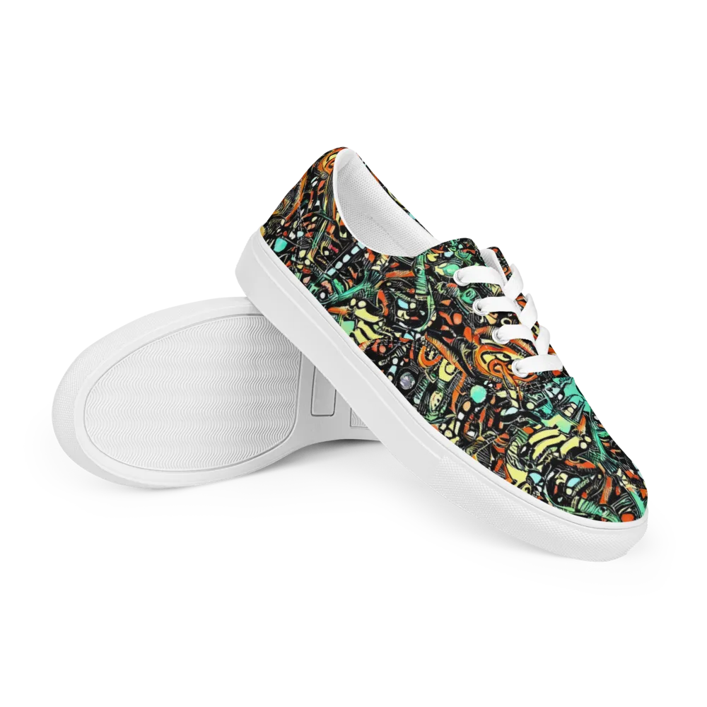 Neon Rumble on Men's Lace-Up Canvas Shoes — Right Front