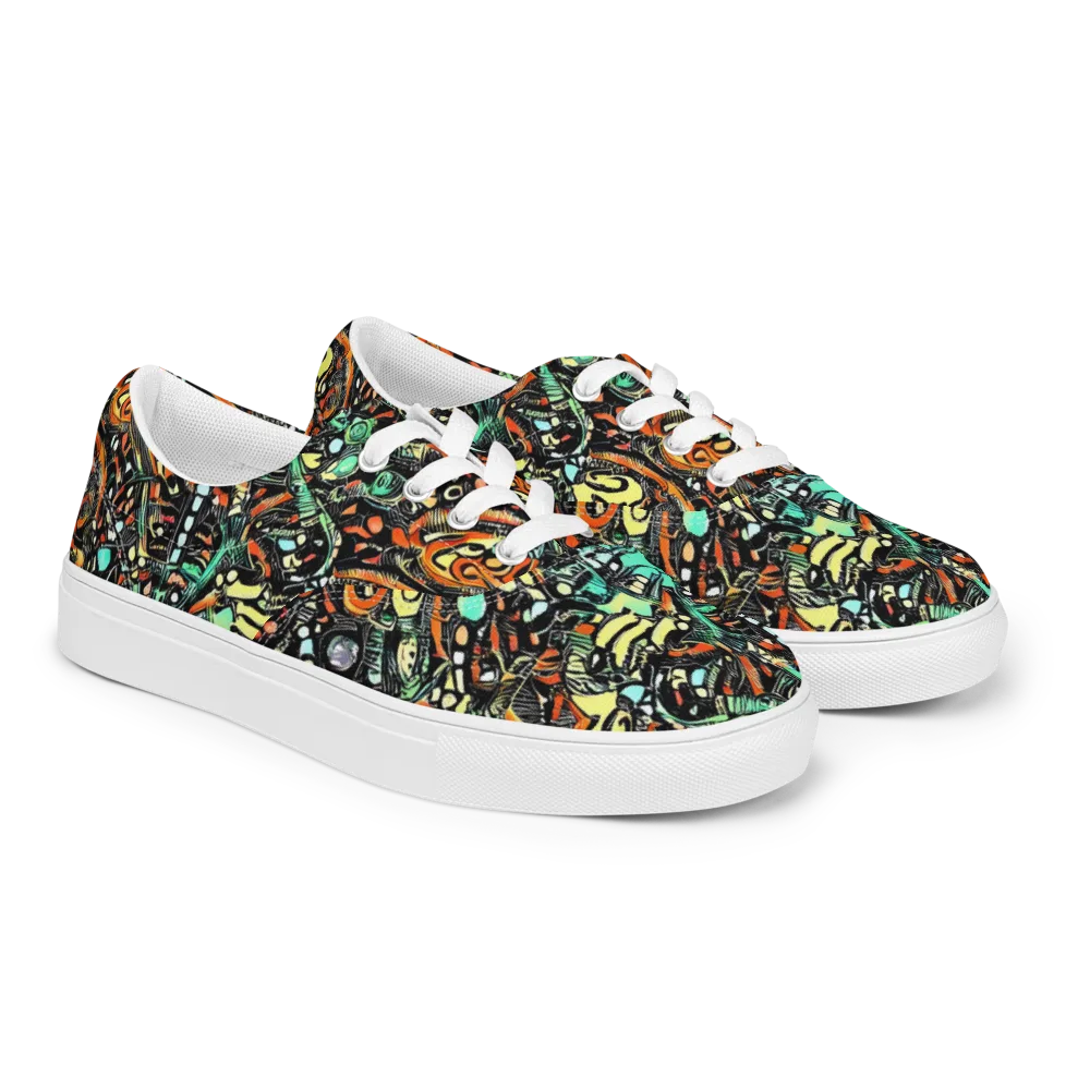 Neon Rumble on Men's Lace-Up Canvas Shoes — Right Front