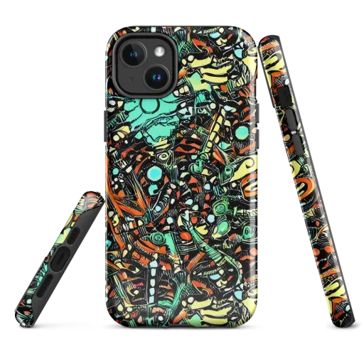 Neon Rumble on a MagSafe Tough Case for iPhone®