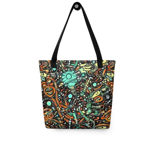Neon Rumble on a Tote Bag
