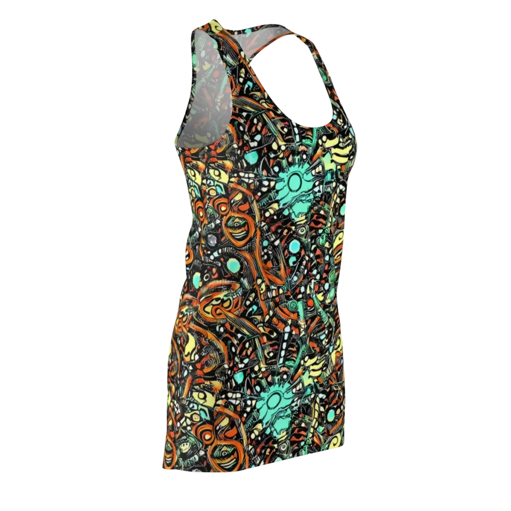 Neon Rumble on Racerback Dress — Front Side