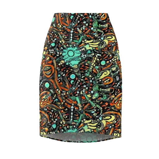 Neon Rumble on a Pencil Skirt
