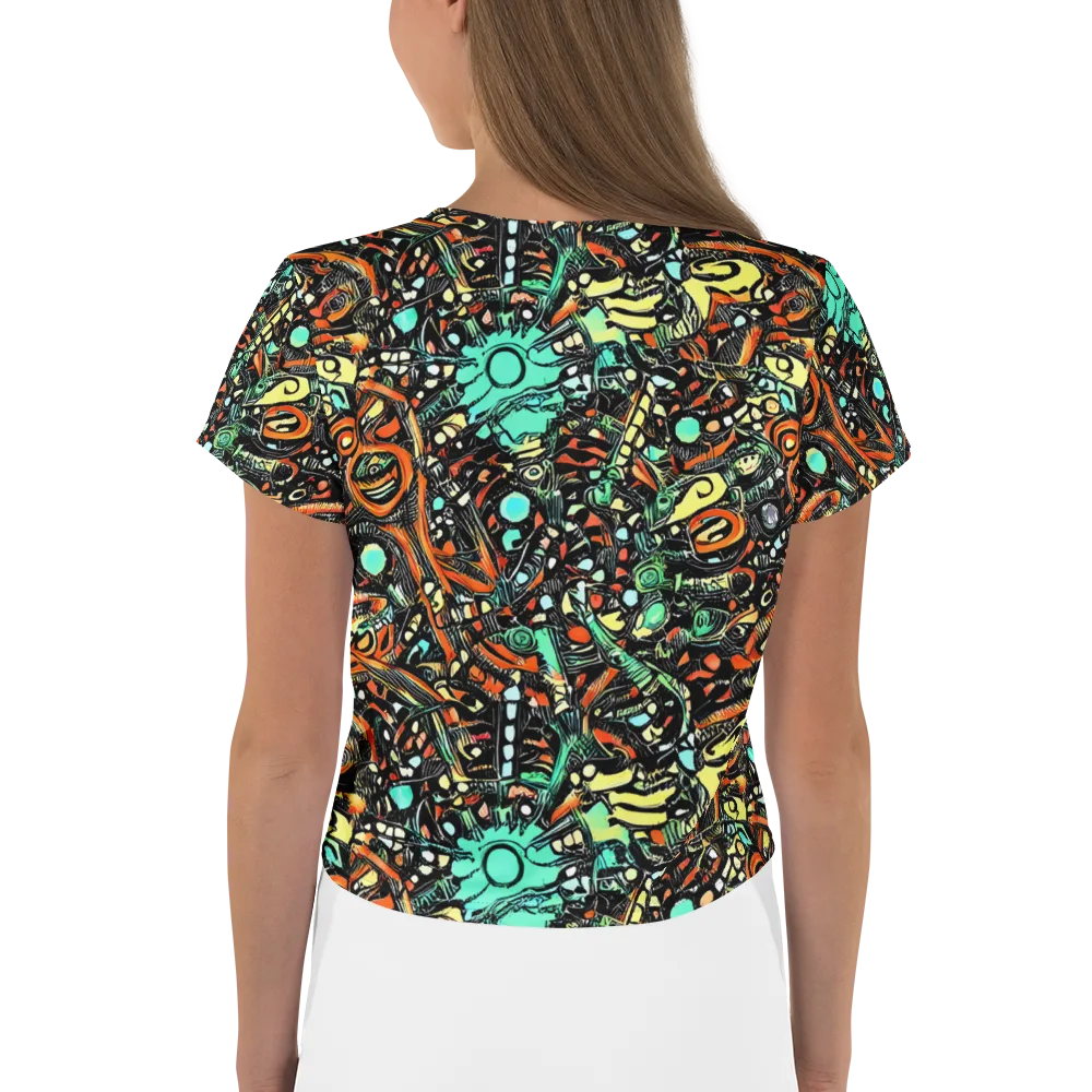 Neon Rumble on Crop Tee — Back