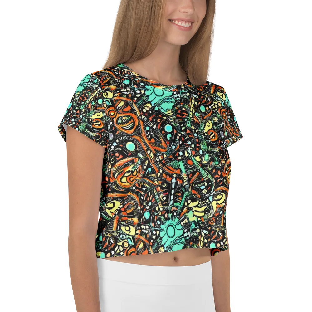 Neon Rumble on Crop Tee — Right