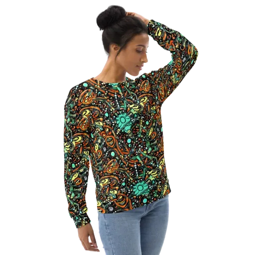 Neon Rumble on a Sweatshirt