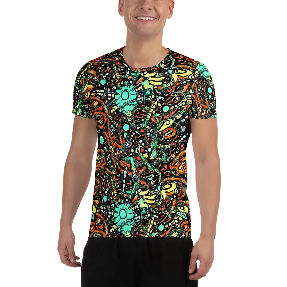 Neon Rumble on Men's Athletic T-Shirt — Front