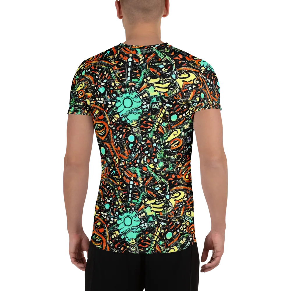 Neon Rumble on Men's Athletic T-Shirt — Back